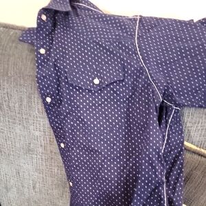 Men's Navy Polka Dot Shirt